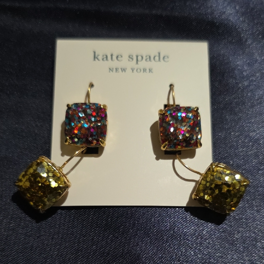 Kate Spade Glittering Multicolor and‎ Gold Earrings